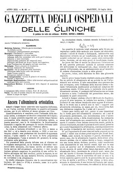 Gazzetta degli ospedali e delle cliniche