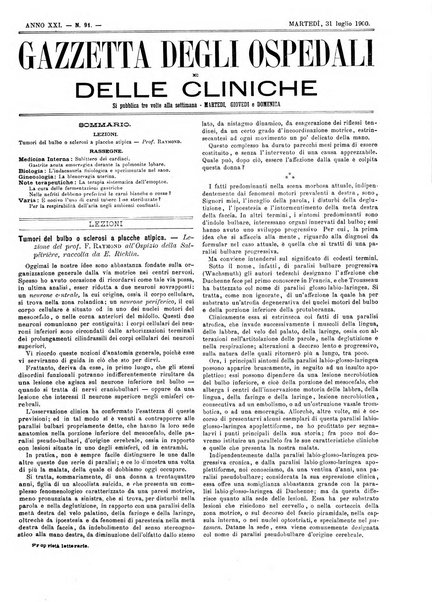 Gazzetta degli ospedali e delle cliniche