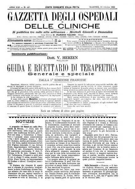 Gazzetta degli ospedali e delle cliniche