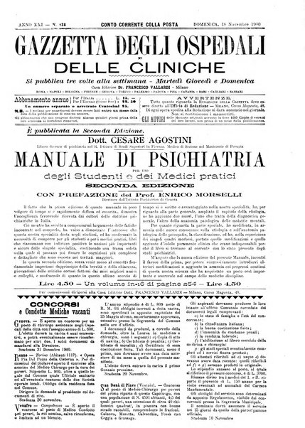 Gazzetta degli ospedali e delle cliniche