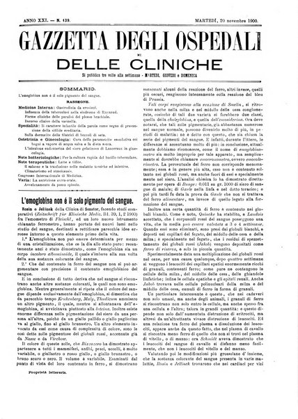 Gazzetta degli ospedali e delle cliniche