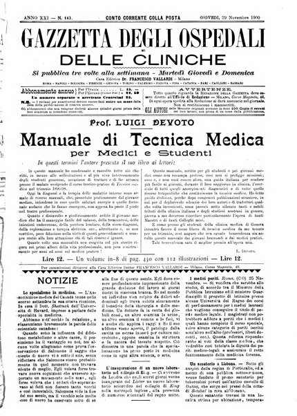 Gazzetta degli ospedali e delle cliniche