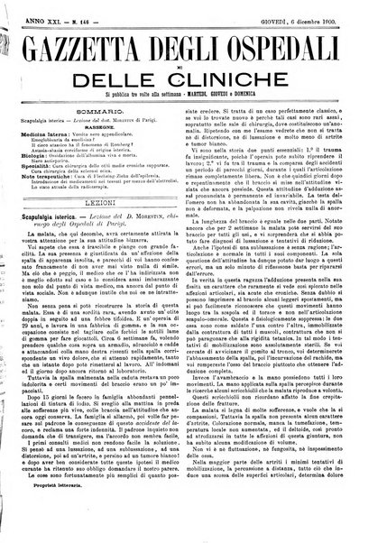 Gazzetta degli ospedali e delle cliniche