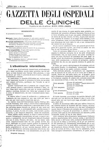 Gazzetta degli ospedali e delle cliniche