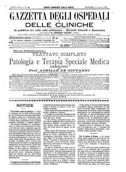 Gazzetta degli ospedali e delle cliniche