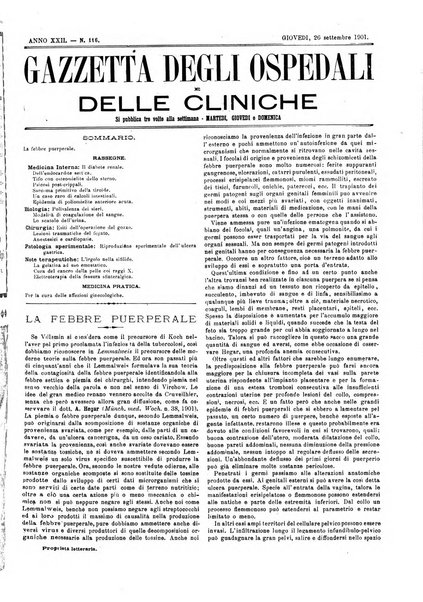 Gazzetta degli ospedali e delle cliniche