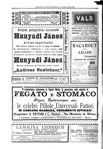 Gazzetta degli ospedali e delle cliniche