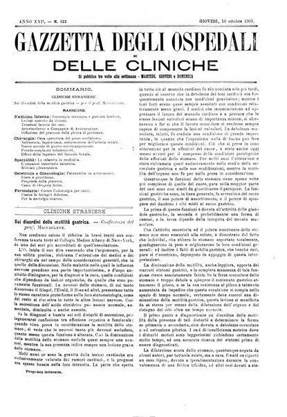 Gazzetta degli ospedali e delle cliniche