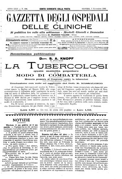 Gazzetta degli ospedali e delle cliniche