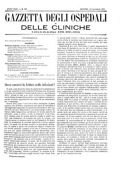 Gazzetta degli ospedali e delle cliniche