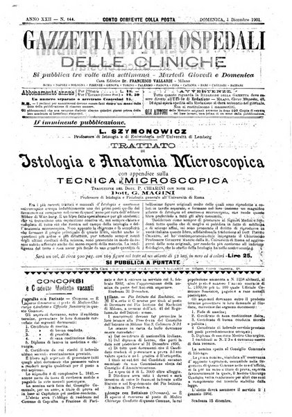 Gazzetta degli ospedali e delle cliniche