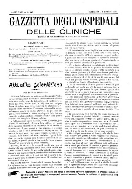 Gazzetta degli ospedali e delle cliniche