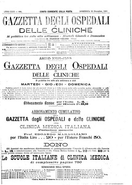 Gazzetta degli ospedali e delle cliniche