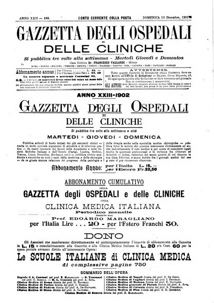 Gazzetta degli ospedali e delle cliniche