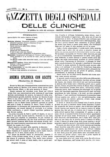 Gazzetta degli ospedali e delle cliniche