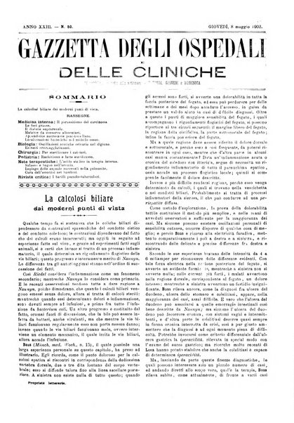 Gazzetta degli ospedali e delle cliniche