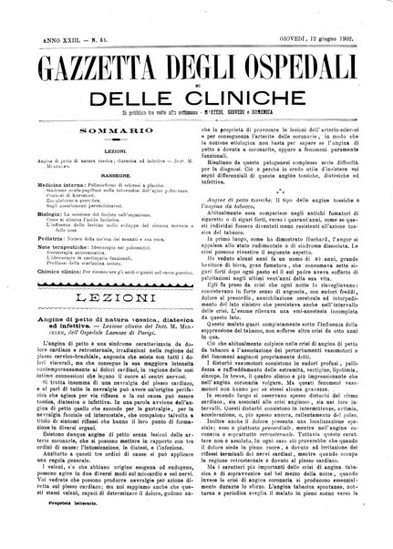 Gazzetta degli ospedali e delle cliniche