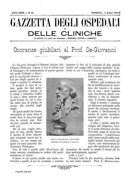 Gazzetta degli ospedali e delle cliniche