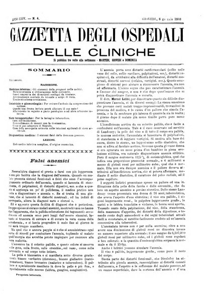 Gazzetta degli ospedali e delle cliniche