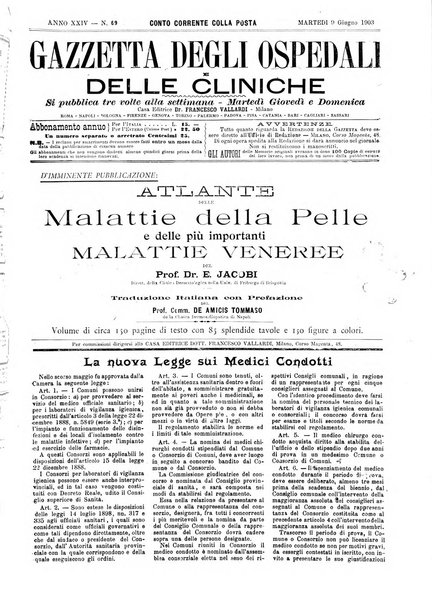 Gazzetta degli ospedali e delle cliniche