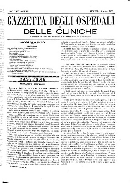 Gazzetta degli ospedali e delle cliniche