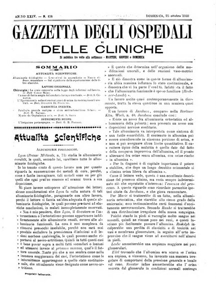 Gazzetta degli ospedali e delle cliniche