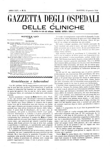 Gazzetta degli ospedali e delle cliniche