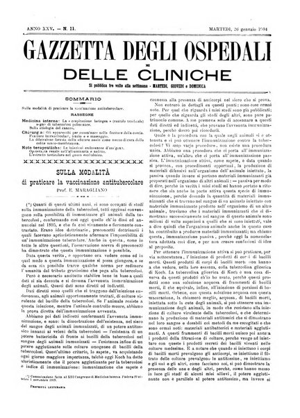 Gazzetta degli ospedali e delle cliniche