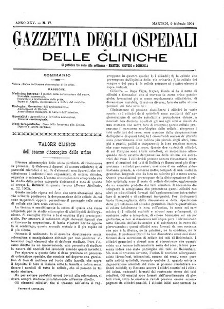 Gazzetta degli ospedali e delle cliniche