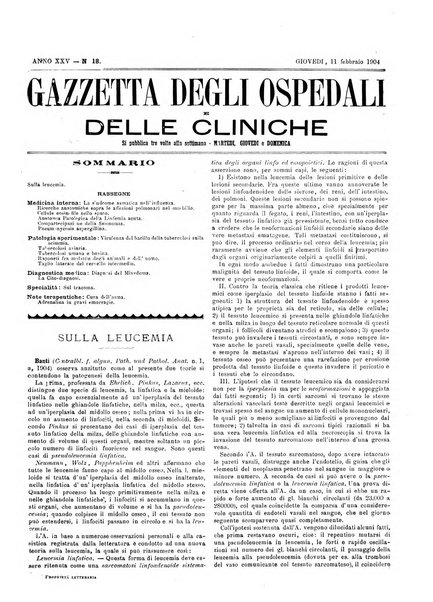 Gazzetta degli ospedali e delle cliniche