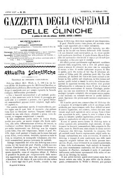 Gazzetta degli ospedali e delle cliniche