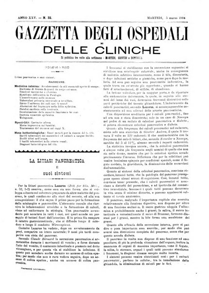 Gazzetta degli ospedali e delle cliniche