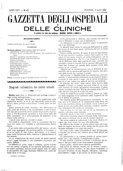 Gazzetta degli ospedali e delle cliniche