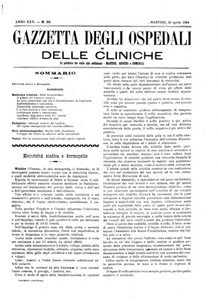 Gazzetta degli ospedali e delle cliniche