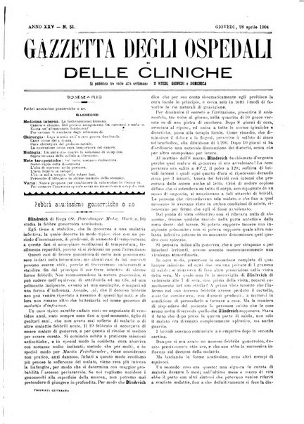 Gazzetta degli ospedali e delle cliniche