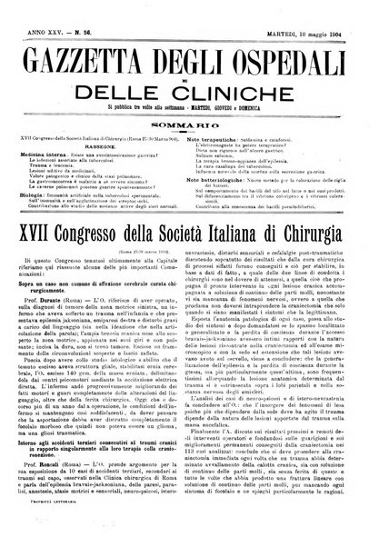 Gazzetta degli ospedali e delle cliniche