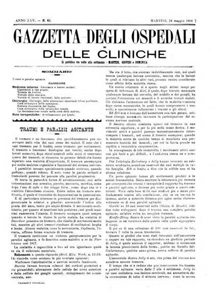 Gazzetta degli ospedali e delle cliniche