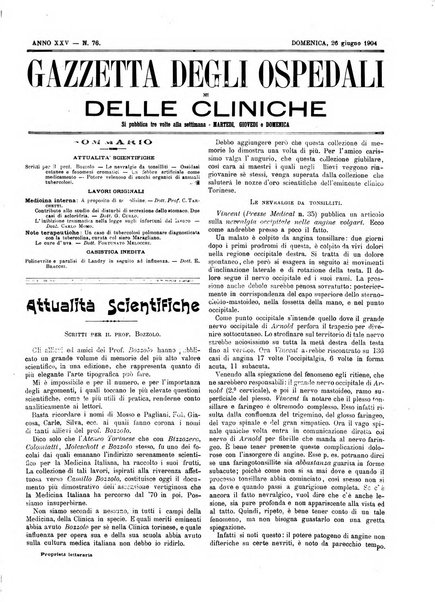 Gazzetta degli ospedali e delle cliniche