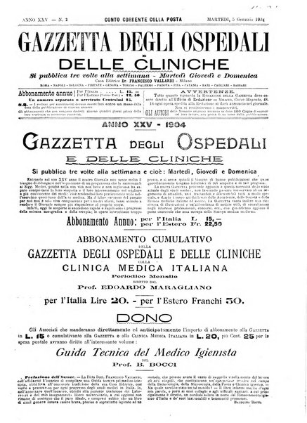 Gazzetta degli ospedali e delle cliniche