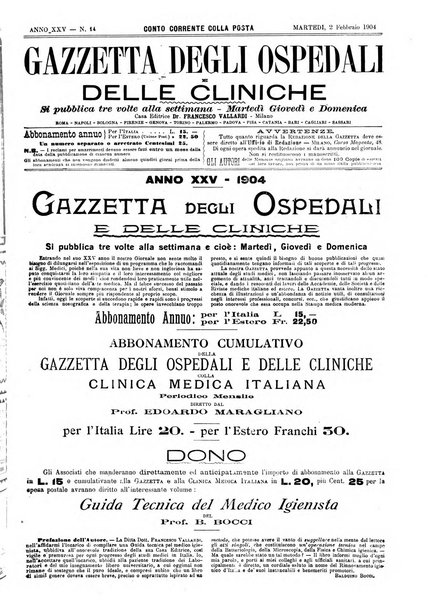 Gazzetta degli ospedali e delle cliniche