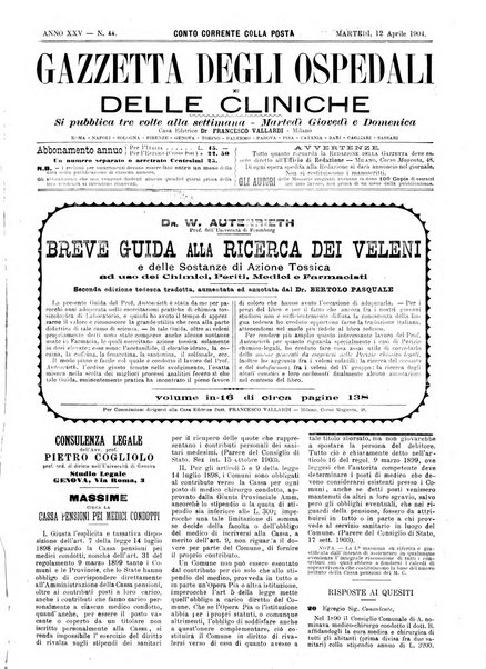 Gazzetta degli ospedali e delle cliniche