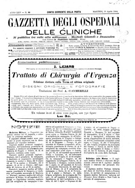 Gazzetta degli ospedali e delle cliniche