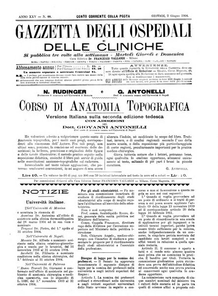 Gazzetta degli ospedali e delle cliniche