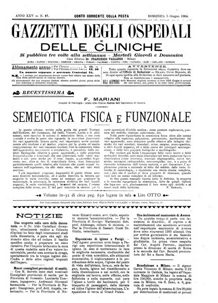 Gazzetta degli ospedali e delle cliniche