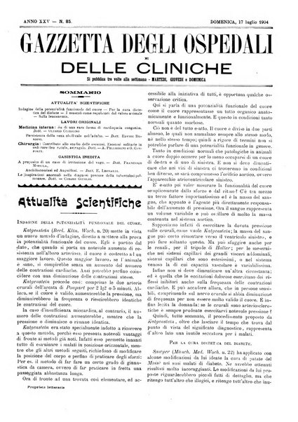 Gazzetta degli ospedali e delle cliniche