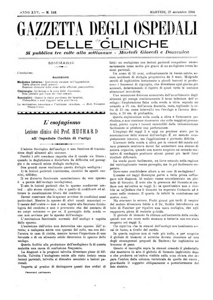 Gazzetta degli ospedali e delle cliniche