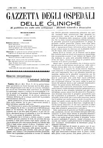 Gazzetta degli ospedali e delle cliniche