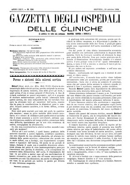 Gazzetta degli ospedali e delle cliniche