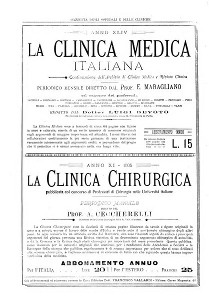 Gazzetta degli ospedali e delle cliniche