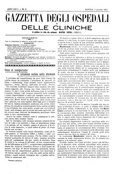 Gazzetta degli ospedali e delle cliniche